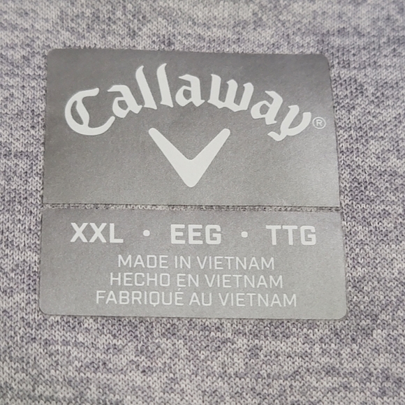 Callaway Golf Gray 1/4 Zip Pullover  Fleece Lined Sweatshirt  Sz XXL  NWOT - Picture 4 of 10